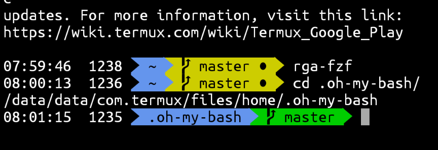 bash screenshot